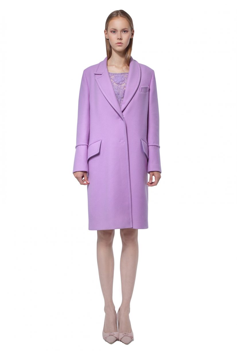 Lilac woolen coat 