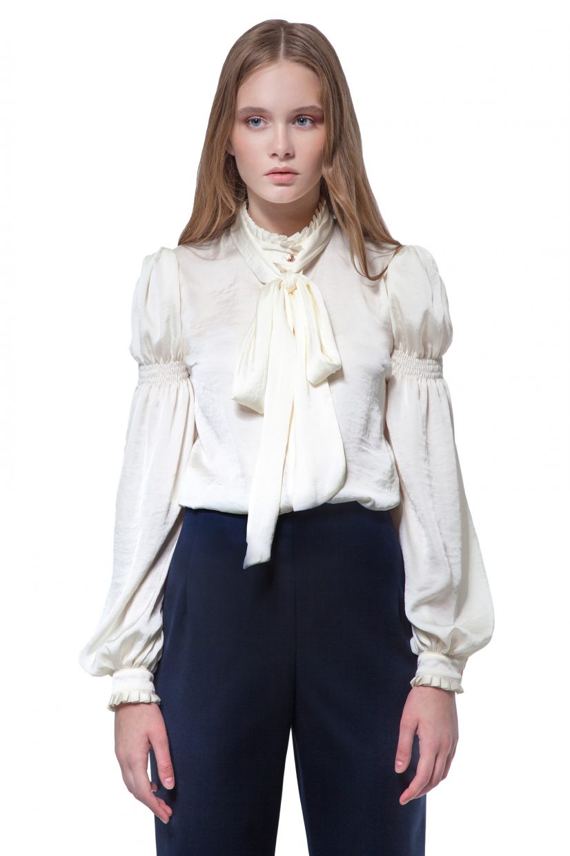 Cream silk blouse 1 - Diana Arno