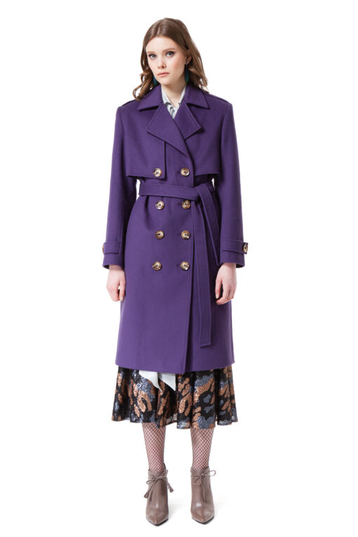 ARIA wool coat with pockets by DIANA ARNO.