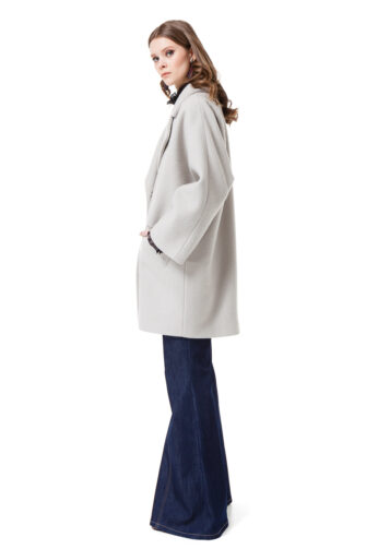 HEIDI oversized wool coat with drop shoulders by DIANA ARNO.