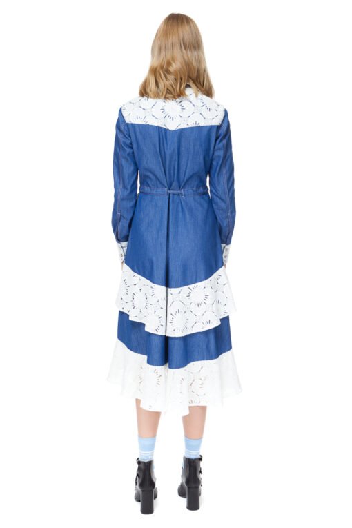 CECELIA denim dress with long sleeves in blue