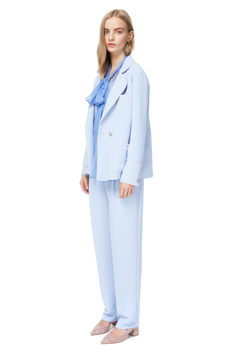 BRENNA pyjama style blazer from heavenly blue crepe