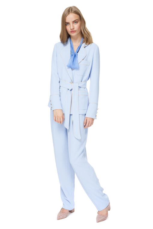 BRENNA pyjama style blazer from heavenly blue crepe