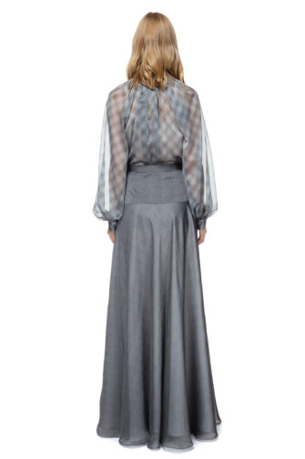 ISABELLE maxi skirt with a side split and buttons.