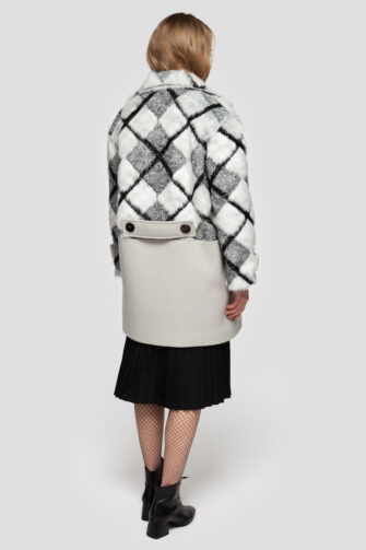 SALLY wool jacket with faux fur