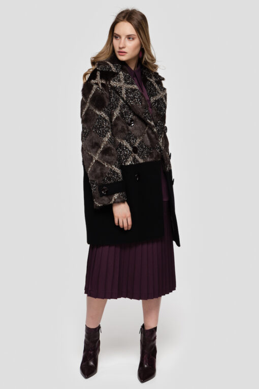 SALLY wool jacket with faux fur