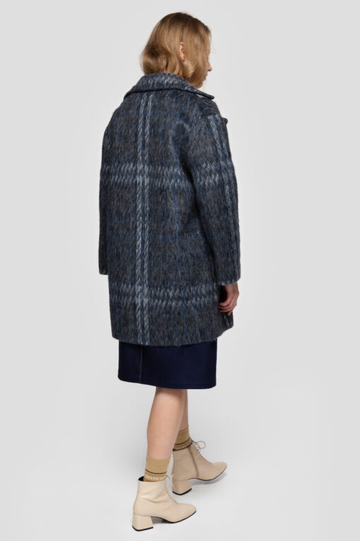 SALLY brushed coat in the muted blue shade