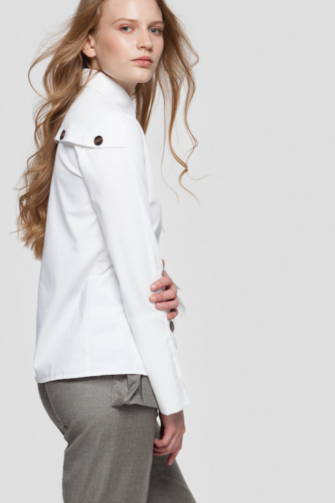 OLIVIA white cotton shirt