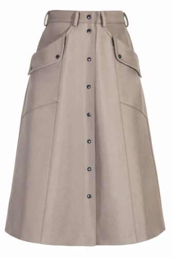 BEATE A-LINE SKIRT IN COOL BEIGE