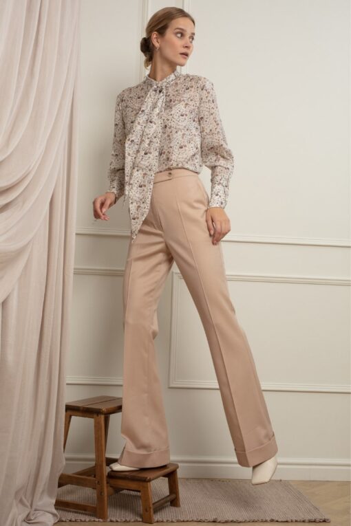 LISA FLARED TROUSERS IN STRAWBERRY FUSION