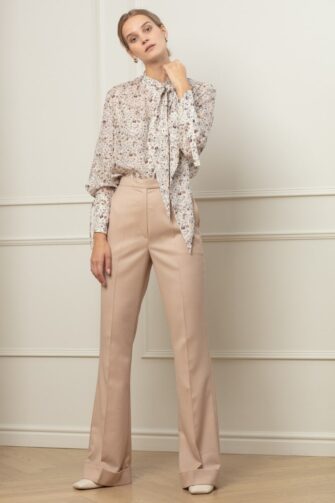 LISA FLARED TROUSERS IN STRAWBERRY FUSION
