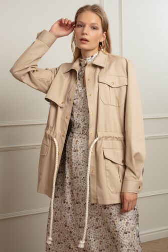 POLLY UTILITY JACKET IN COOKIE CRUMBS
