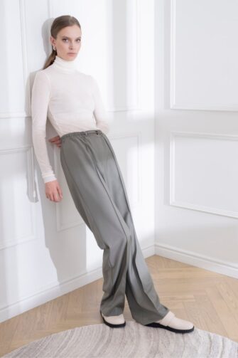 DIANA ARNO LAURA DRAWSTRING TROUSERS IN WOOL