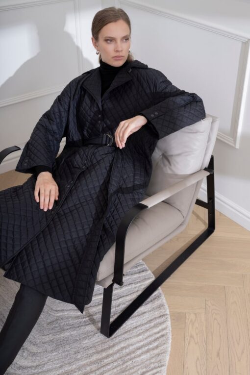 DIANA ARNO MARGARETH OVERSIZED QUILTED CAPE-COAT
