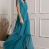 CATHERINE SILK DRESS IN DREAMY TURQUOISE