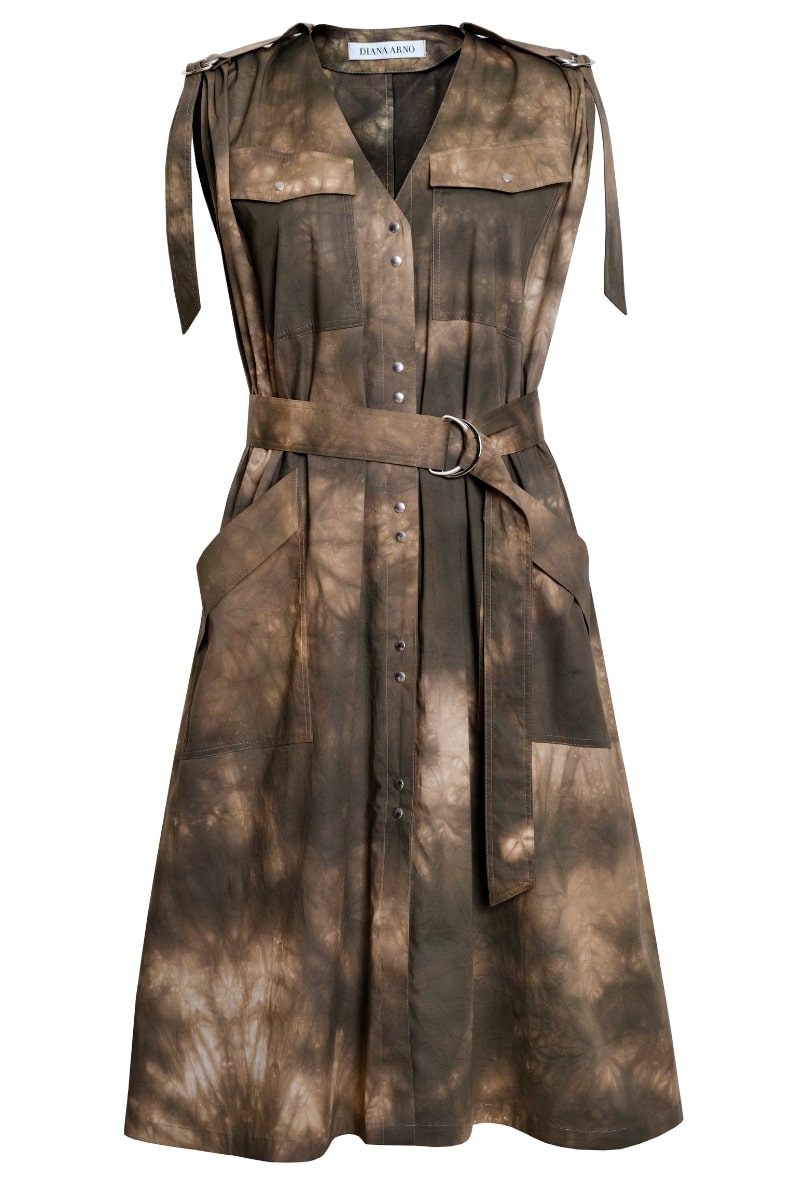 PETRA BELTED COTTON DRESS