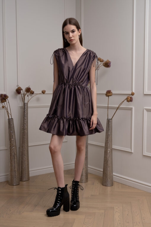 CATHY SHORT COCKTAIL DRESS IN MELLOW VIOLET