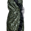CARINE SEQUIN WRAP DRESS IN GREEN