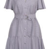 ELLIS LOOSE-FITTING DAY DRESS IN BARELY GREY