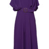 IMPERIAL_BELTED MIDI DRESS IN PURPLE